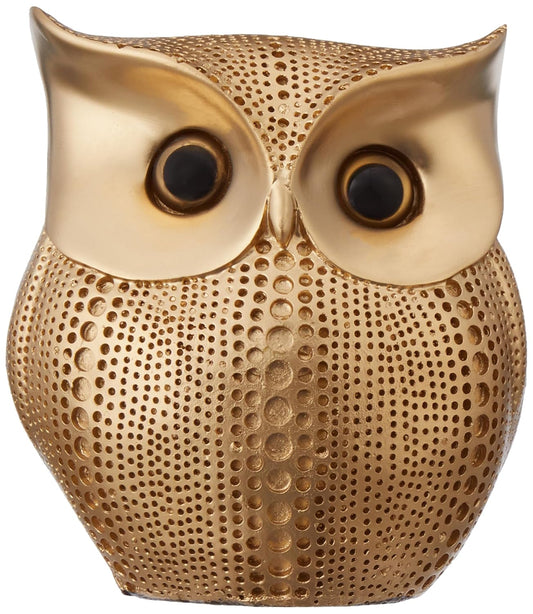 GegoCraft Beautiful Gold Owl Showpiece – Decorative Gift for Home & Office - GegoCraft