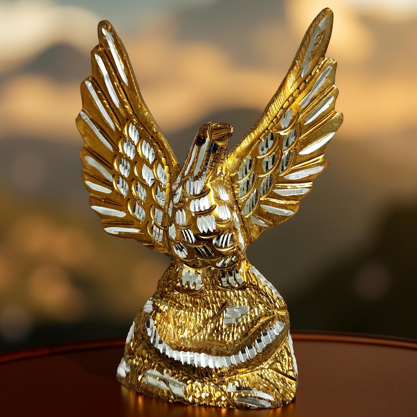 Majestic Golden Eagle Brass Figurine – Handcrafted Symbol of Power & Prestige