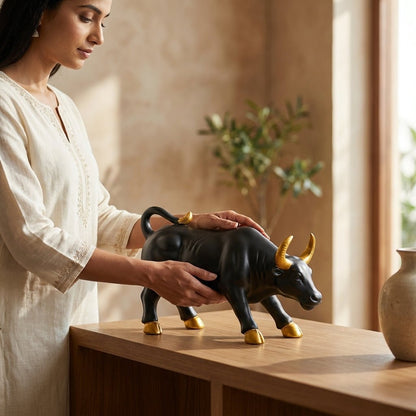 Charging Bull Ceramic Statue – Symbol of Success - GegoCraft
