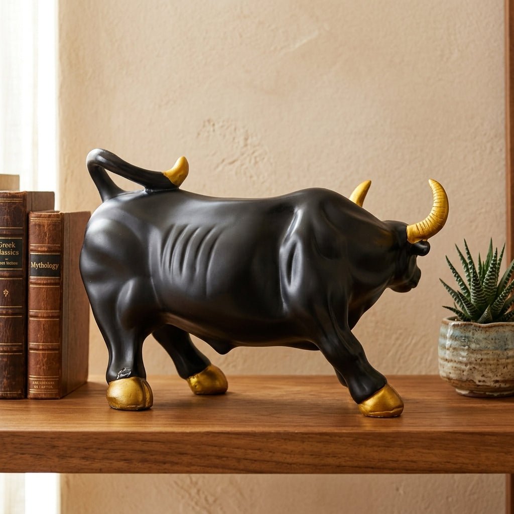 Charging Bull Ceramic Statue – Symbol of Success - GegoCraft
