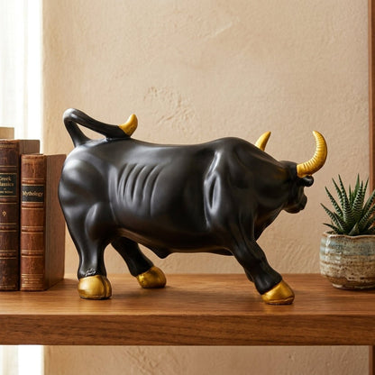 Charging Bull Ceramic Statue – Symbol of Success - GegoCraft