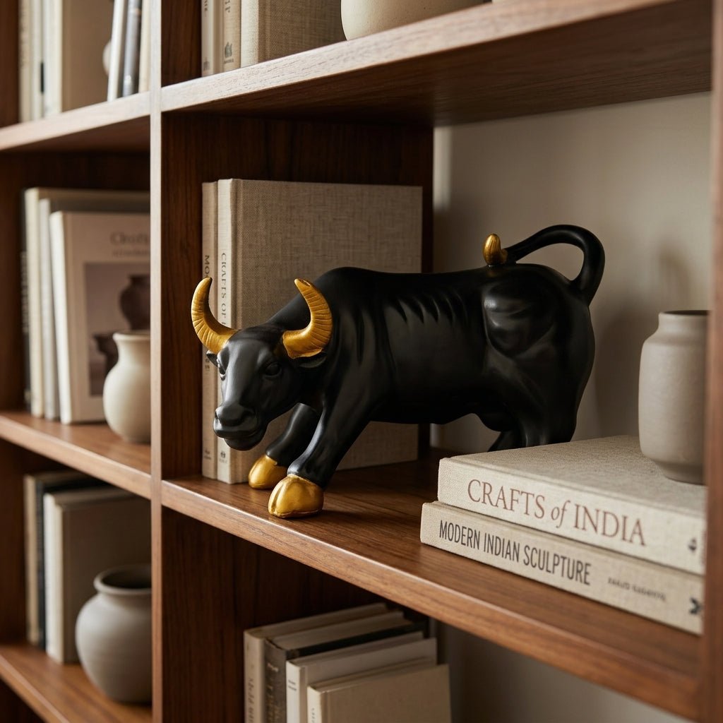 Charging Bull Ceramic Statue – Symbol of Success - GegoCraft