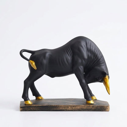 Charging Bull Power Statue – Modern Success Figurine for Office & Home - GegoCraft