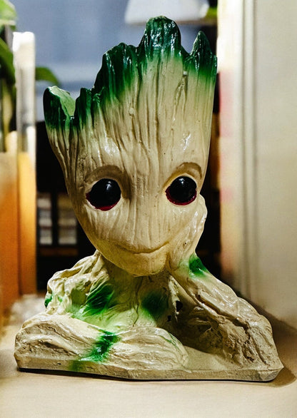 Cute Baby Groot Thinking Planter Pot for Home and Desk Decor - GegoCraft
