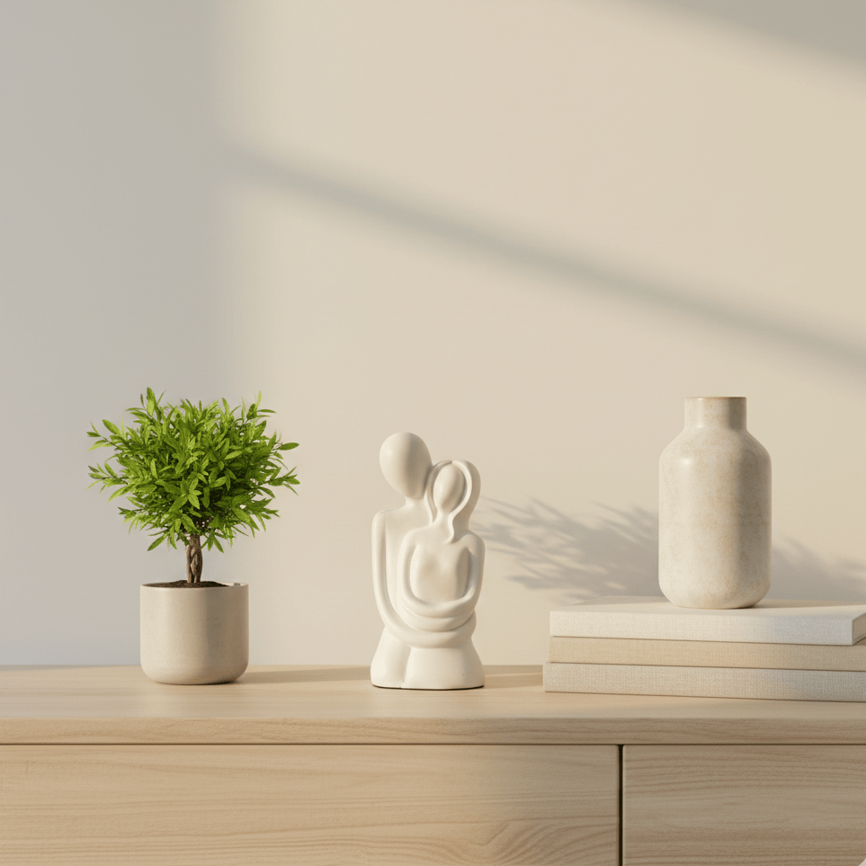 Eternal Embrace – Minimalist Couple Sculpture for Home Décor & Gifting 💝 - GegoCraft