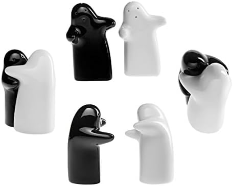 GegoCraft Ceramic Ghost Salt and Pepper Shakers – 2 Piece Set - GegoCraft