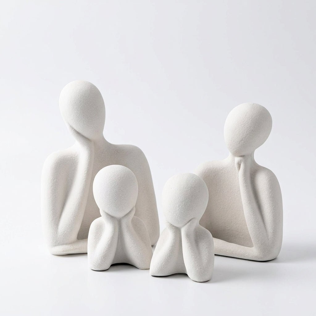 Modern Family Figurine Set – Perfect Home & Gift Decor - GegoCraft