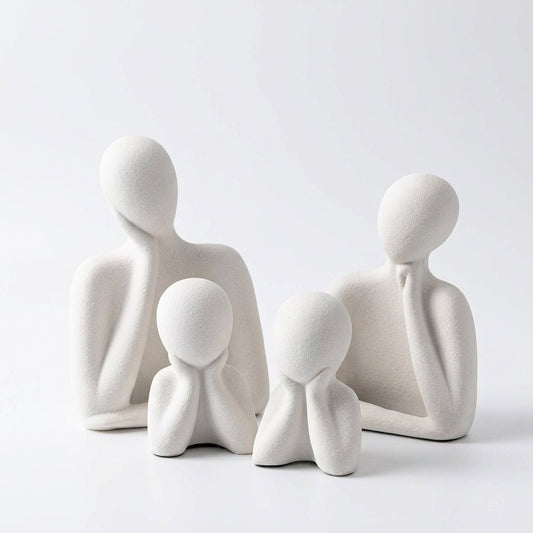 Modern Family Figurine Set – Perfect Home & Gift Decor - GegoCraft