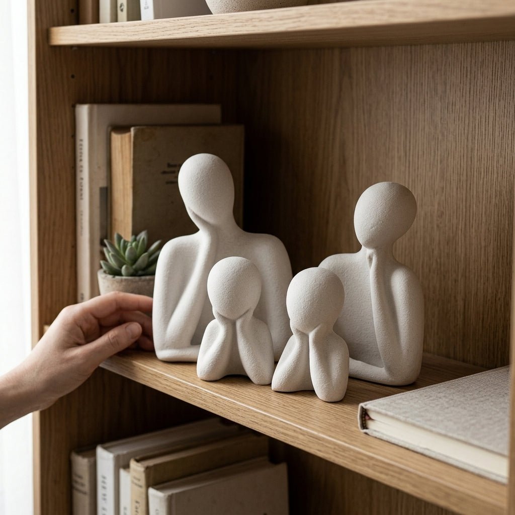 Modern Family Figurine Set – Perfect Home & Gift Decor - GegoCraft