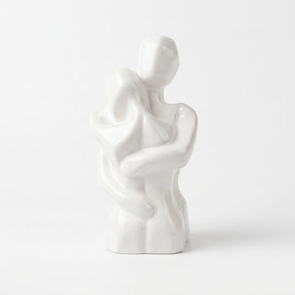 The Forever Hug – Modern Ceramic Couple Statue - GegoCraft