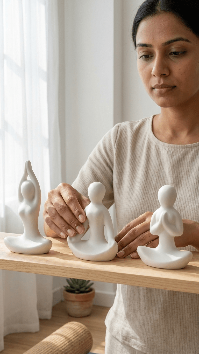 Yoga Showpiece for Living Room & Office Decor (Set of 3) - GegoCraft