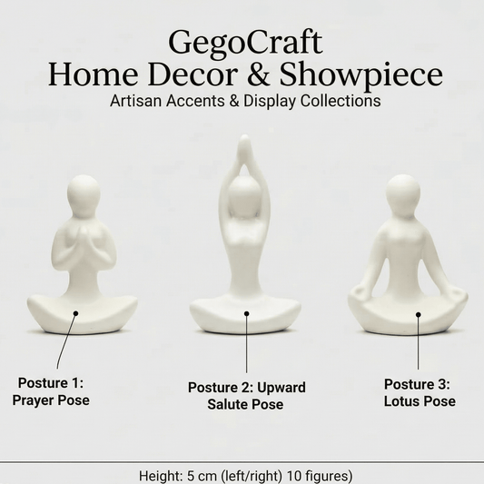 Yoga Showpiece for Living Room & Office Decor (Set of 3) - GegoCraft