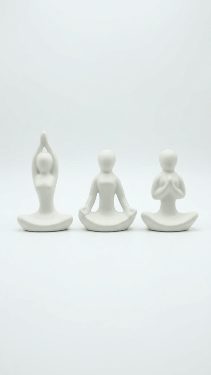 Yoga Showpiece for Living Room & Office Decor (Set of 3) - GegoCraft